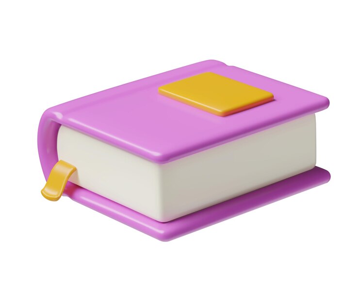 Vetor d livro escolar com marcador de livros tridimensional ícone de livro fechado isolado em fundo branco