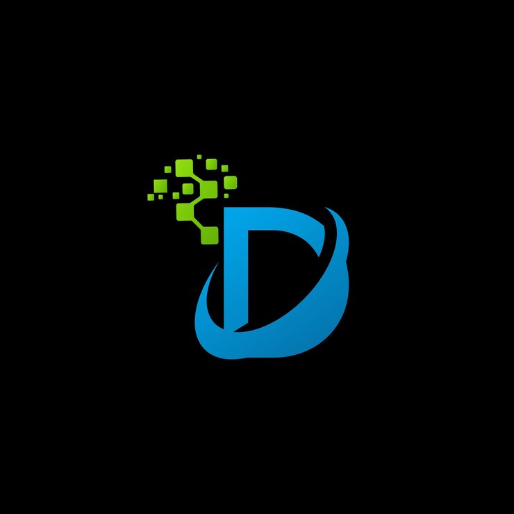 Vetor d modelo de design de logotipo tecnológico d logotipo técnico d vetor tecnológico