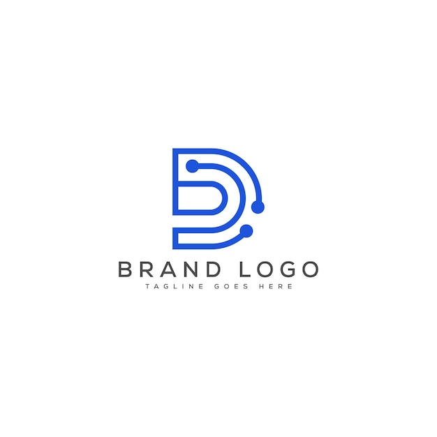 D projeto de modelo vetorial de logotipo para marca