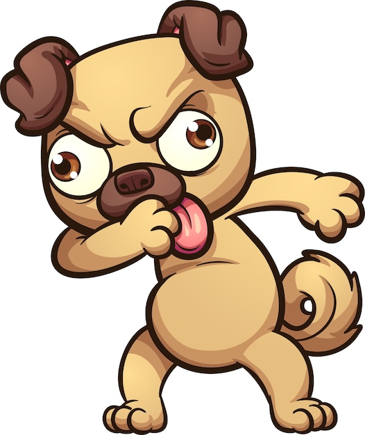 Dabbing pug