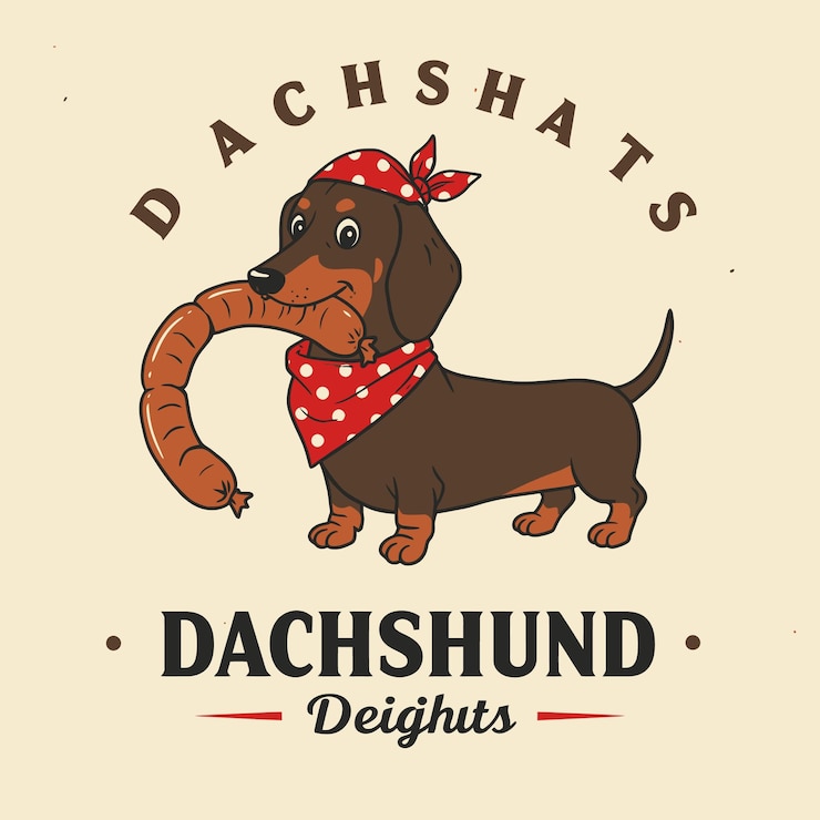Vetor dachshund com fome