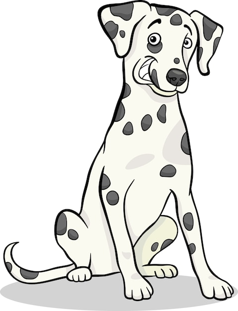 Dalmatian purebred dog cartoon illustration