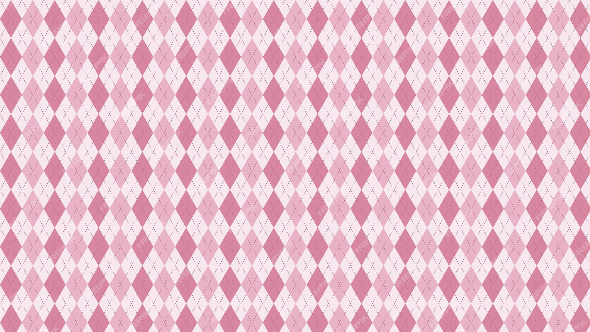 tartan pequeno rosa estético, guingão, xadrez, damas, ilustração