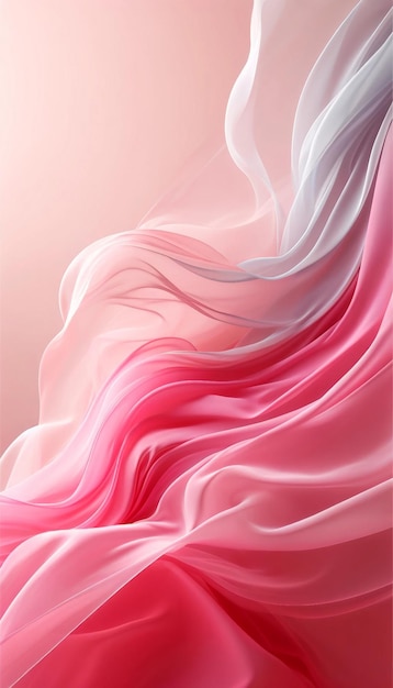 Dança delicada de tecido de chifão rosa