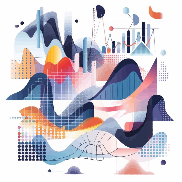 Vetor data_analytics_vector_illustrationstock_market