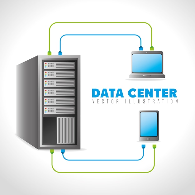 Vetor data center e hospedagem