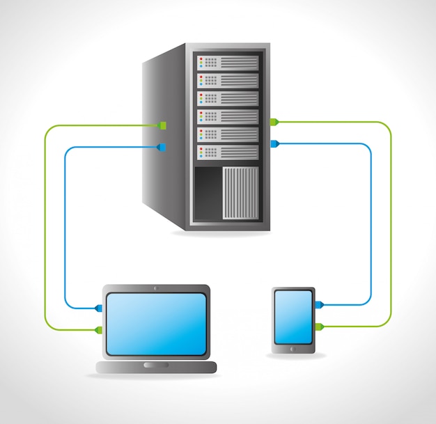 Vetor data center e hospedagem