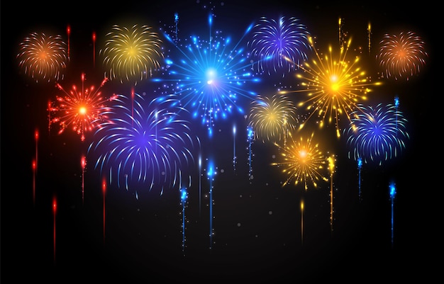 Dazzlinf Fogos de Artifício de fundo