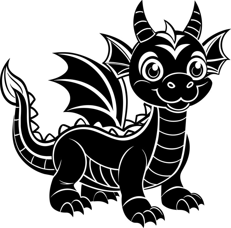 Vetor de um dragão chinês bonito.