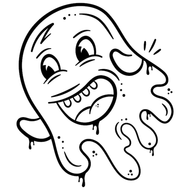 Vetor dê uma olhada neste maravilhosamente projetado fantasma vetor fantasma em expressões de humor feliz emoji adesivo