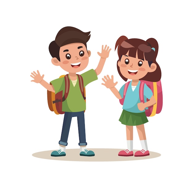 de volta à escola desenho animado aluno design vetorial