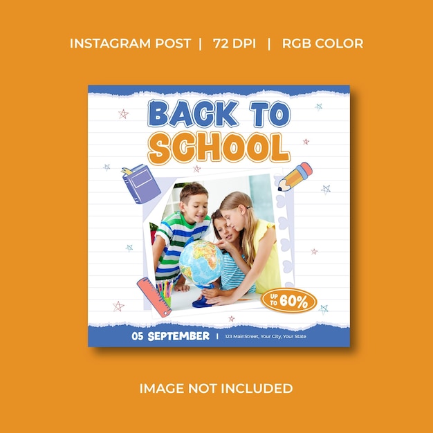 De volta à escola Mídia social