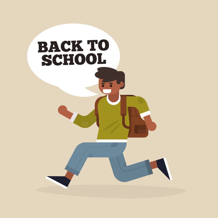 Vetor de volta à escola