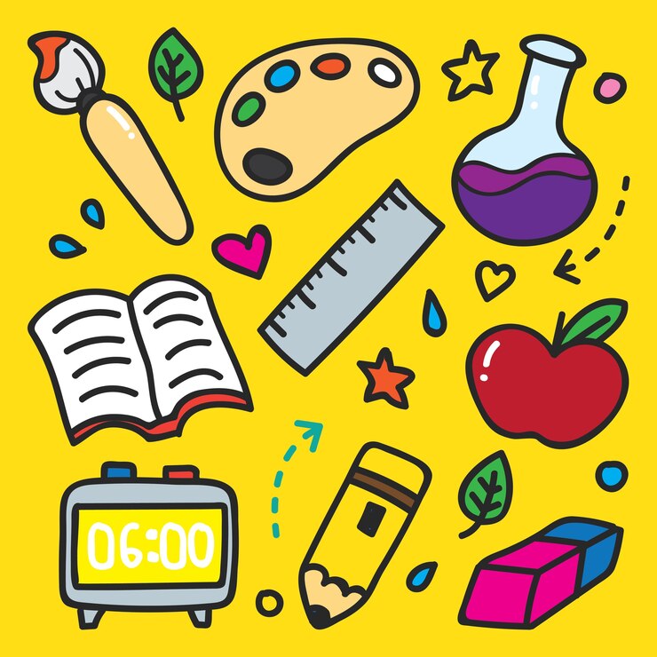 De volta ao ícone da escola doodle