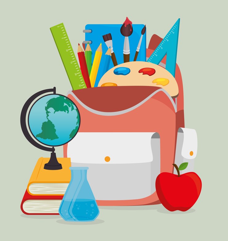 Vetor de volta ao projeto da escola.