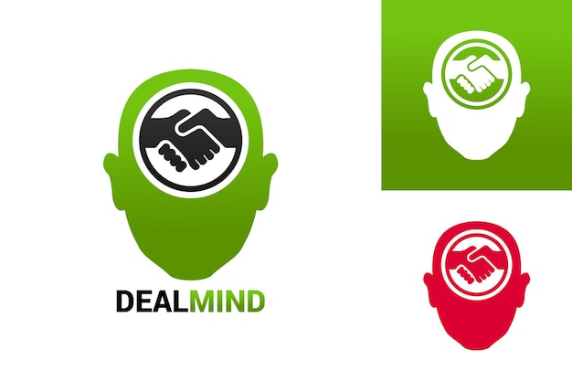 Deal mind logo template design vector, emblema, conceito de design, símbolo criativo, ícone