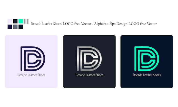 Década sapatos de couro logo livre vector alfabeto eps design logo vector livre