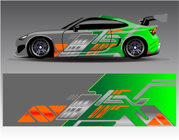 Decalque car wrap design vector livery race