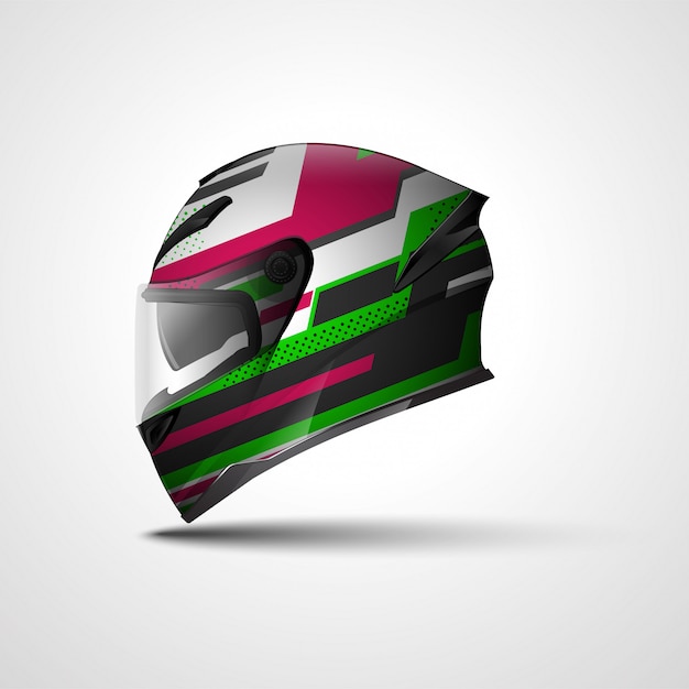 Decalque de envoltório de capacete racing sport e design de adesivo de vinil
