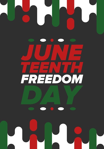Décimo primeiro dia da independência liberdade ou emancipação dia herança afro-americana vetor