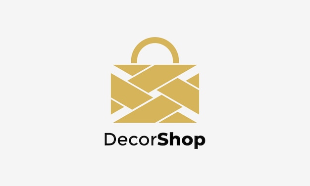 Vetor decor e-commerce bolsa loja loja logotipo ícone de marketing ordem de entrega compras on-line varejo negócio empresa de tecnologia