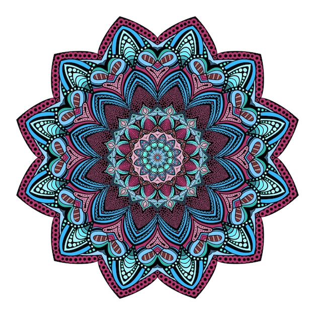 Decoração da mandala. para tecido, têxtil, bandana, impressão de carpete