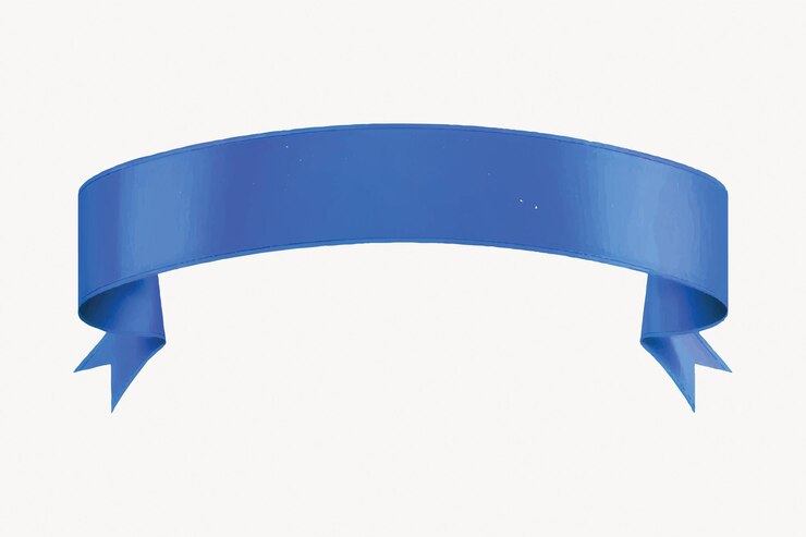 Vetor decoração de bandeira de fita azul