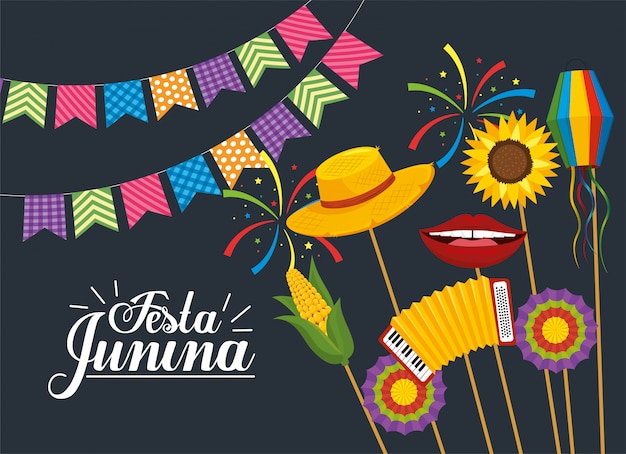 Decoração de festa para festa junina background