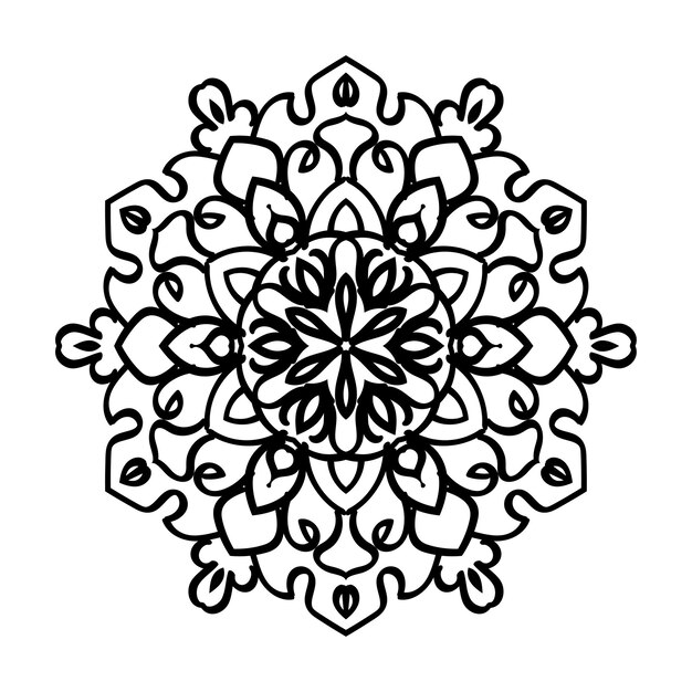 Decoração de mandala desenhada à mão em ornamento de doodle oriental étnico