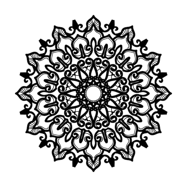 Decoração de mandala desenhada à mão em ornamento de doodle oriental étnico