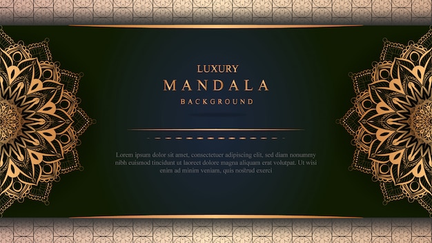 Decoração de mandala, design de fundo árabe ou indiano de luxo