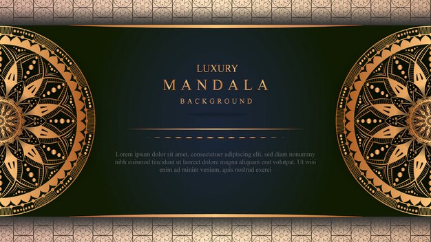 Decoração de mandala, design de fundo árabe ou indiano de luxo