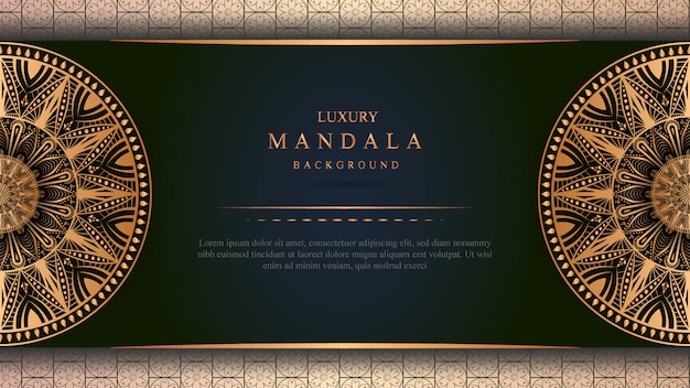 Decoração de mandala, design de fundo árabe ou indiano de luxo