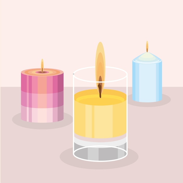 Decoração de relaxamento de aroma de essência de velas