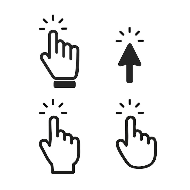 Dedo para gráficos e web design ícone vetorial Ilustração