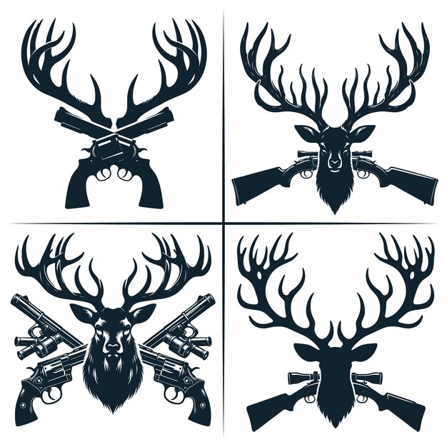 Vetor deer head svg deer hunting svg cut file cricut file deer silhouette hunting dad svg hunt