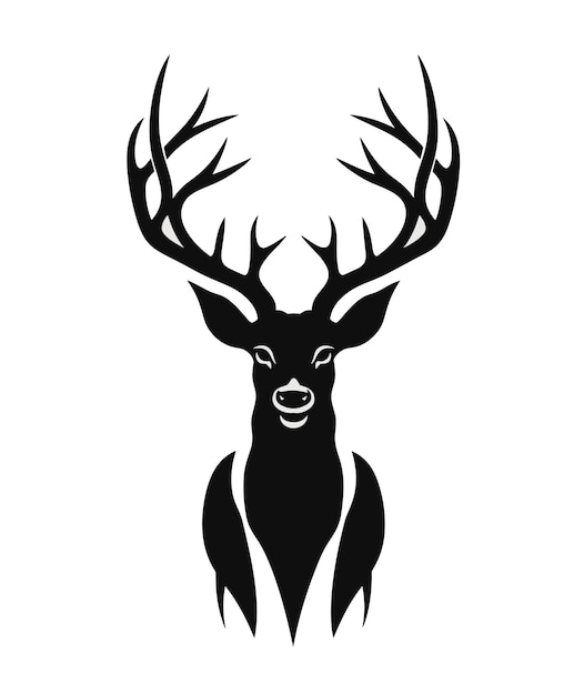 Deer Logo Impressionante Simples Vetor de Deer Ótimo para seus adesivos de decalque de logotipo de caça EPS 10