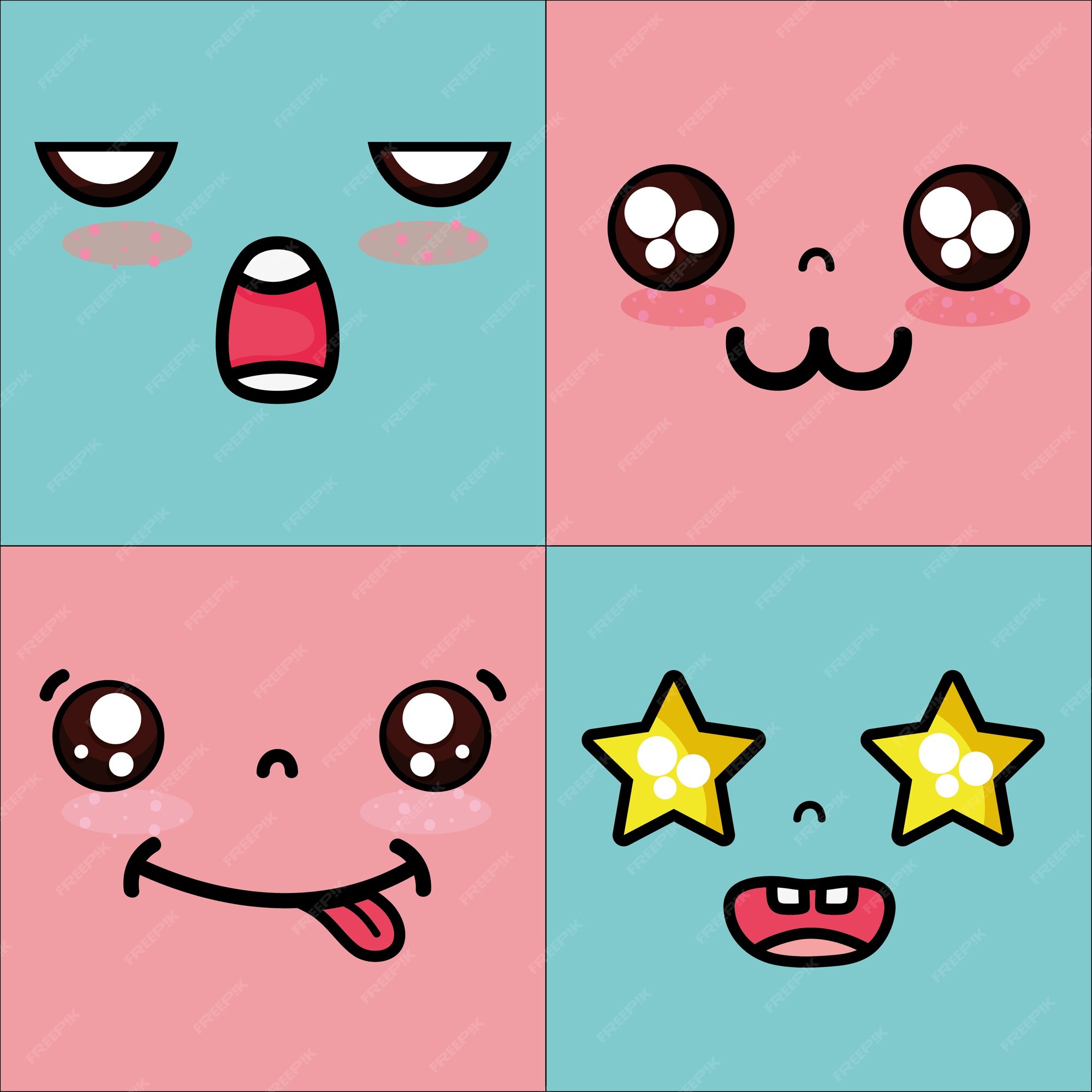 Como desenhar coisas kawaii - caras e expressões