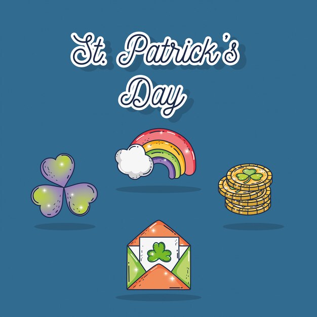 Definir celebração do evento st patrick com decoração