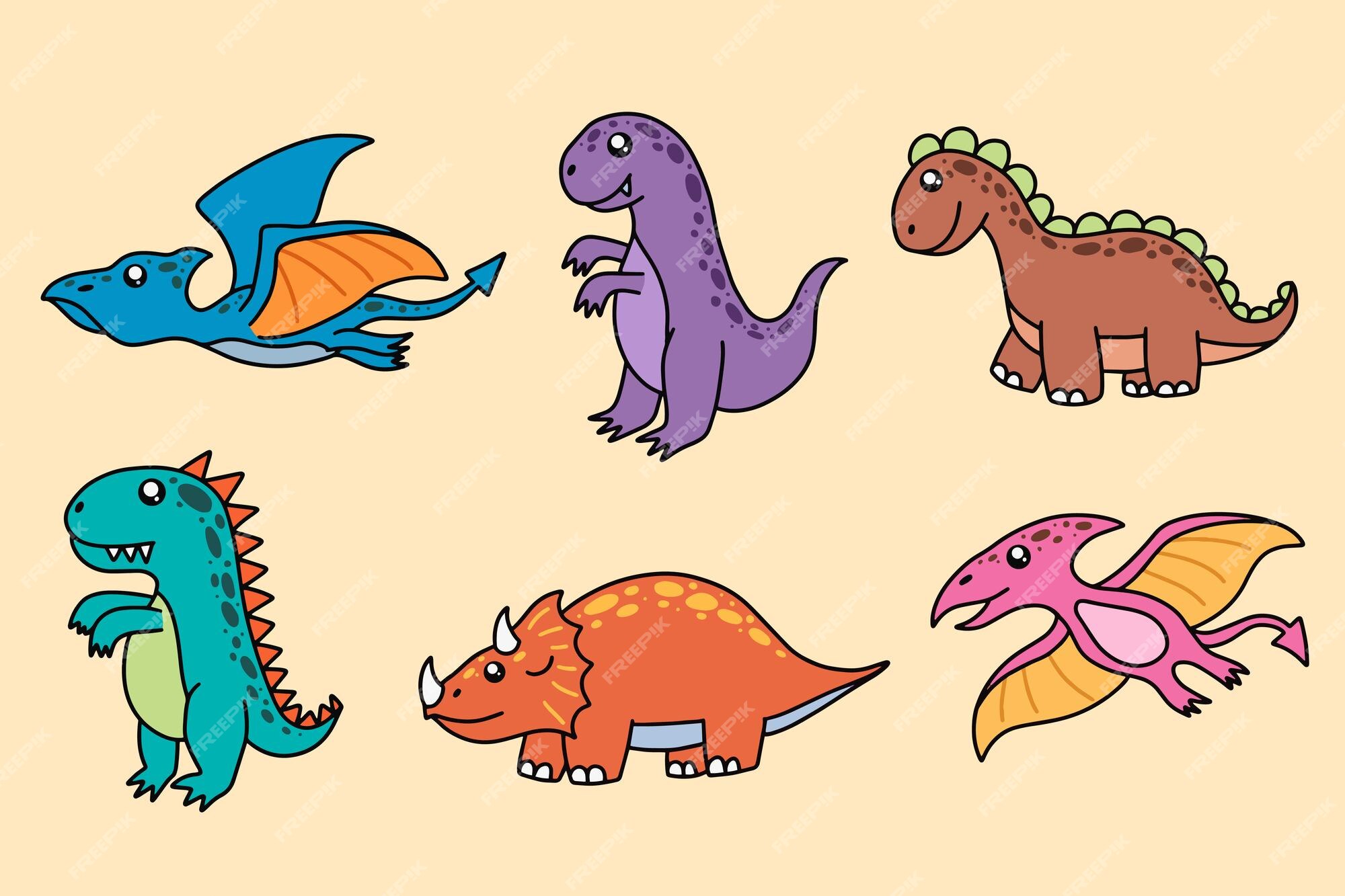 Desenho De Dinossauros E Criaturas Pré Históricas Uma Coleção Ilustrações  Vetoriais Estilo Animado Doodle PNG , Desenho De Carro, Desenho De Desenho  Animado, Desenho De Dinossauro PNG Imagem para download gratuito