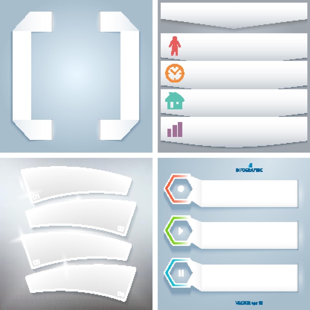 Vetor definir elemento de design de folheto de folheto de infográficos de modelo11