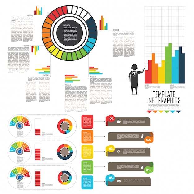 Vetor definir elementos para infográfico