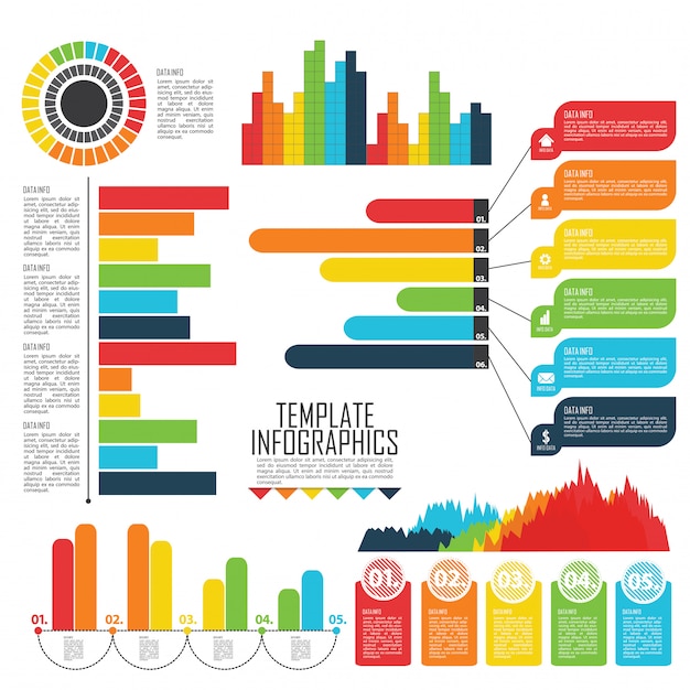 Vetor definir elementos para infográfico