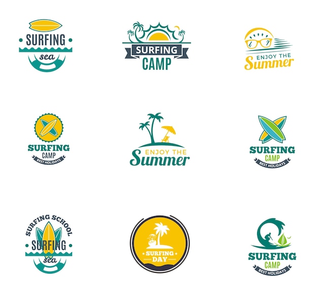 Definir logotipo de surf coleção verão