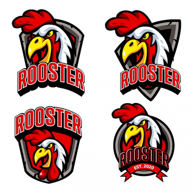 Definir modelo de logotipo de restaurante de frango esports galo