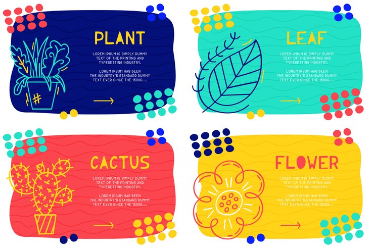Vetor definir o padrão de página de destino abstrata com elementos diferentes