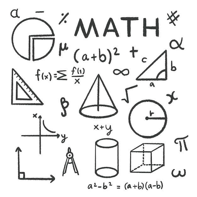 Vetor definir outras fórmulas matemáticas desenhadas à mão