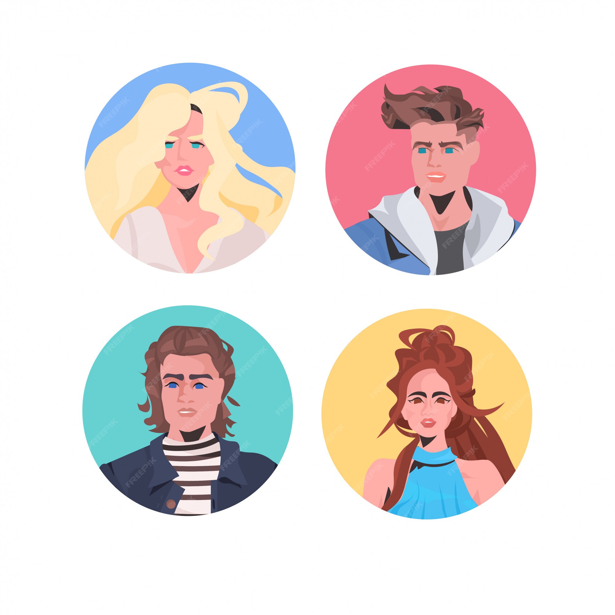 Perfil Ícone Feminino Emoção Avatar, Mulher Desenhos Animados