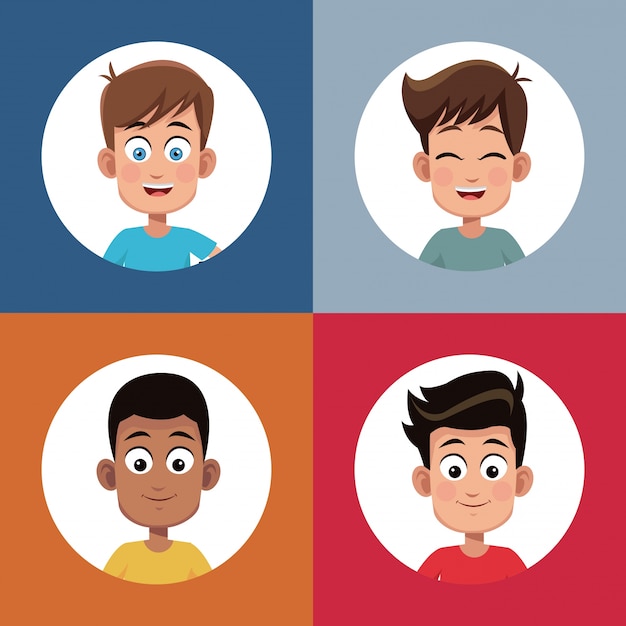 Definir personagem estudante meninos