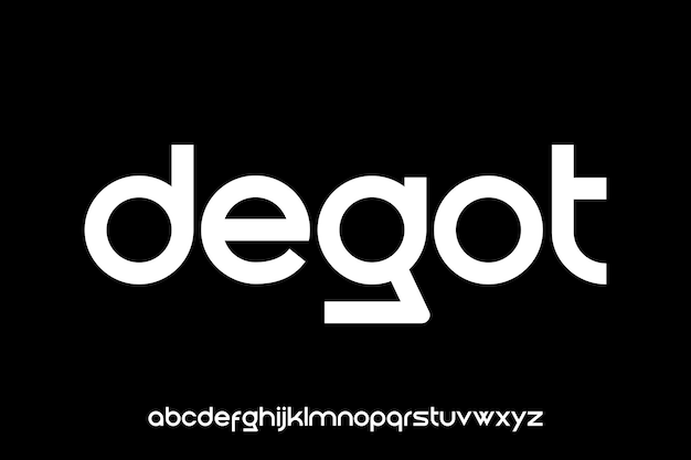 DEGOT ELEGANT FUTUISTIC LOWERCACE FONT VECTOR Moderno e elegante